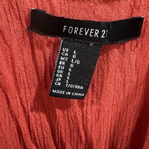 Ruffle and lace coral sundress size large - Picture 8 of 9